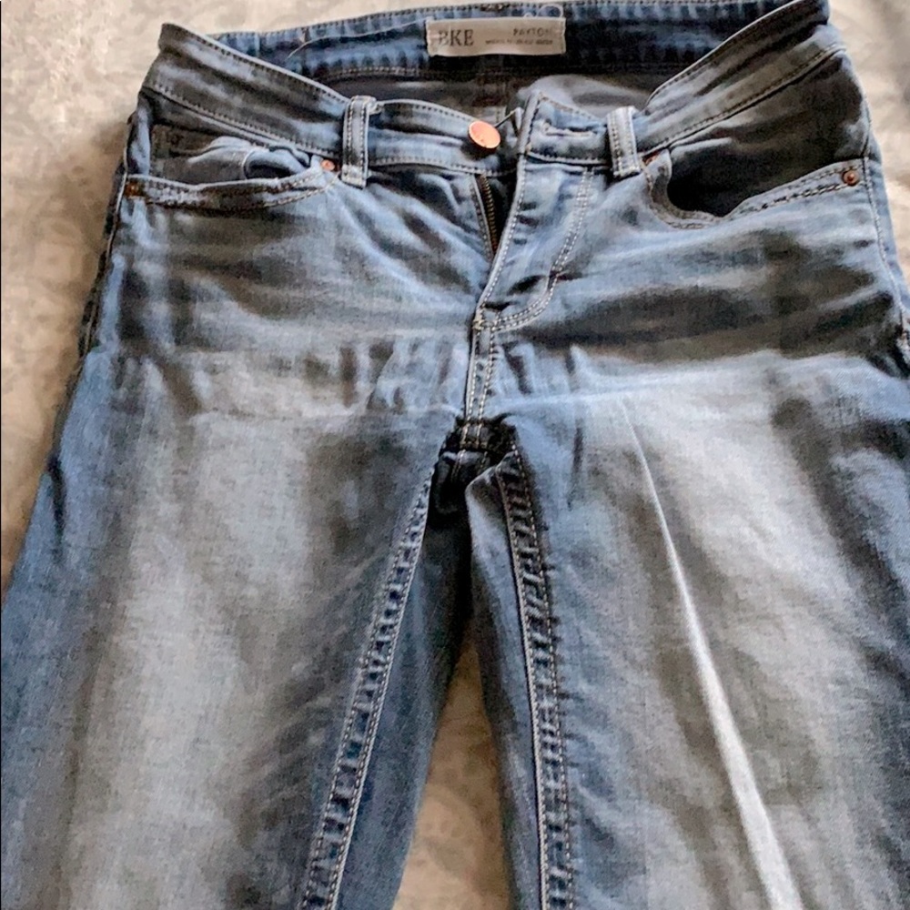 Buckle bootcut jeans